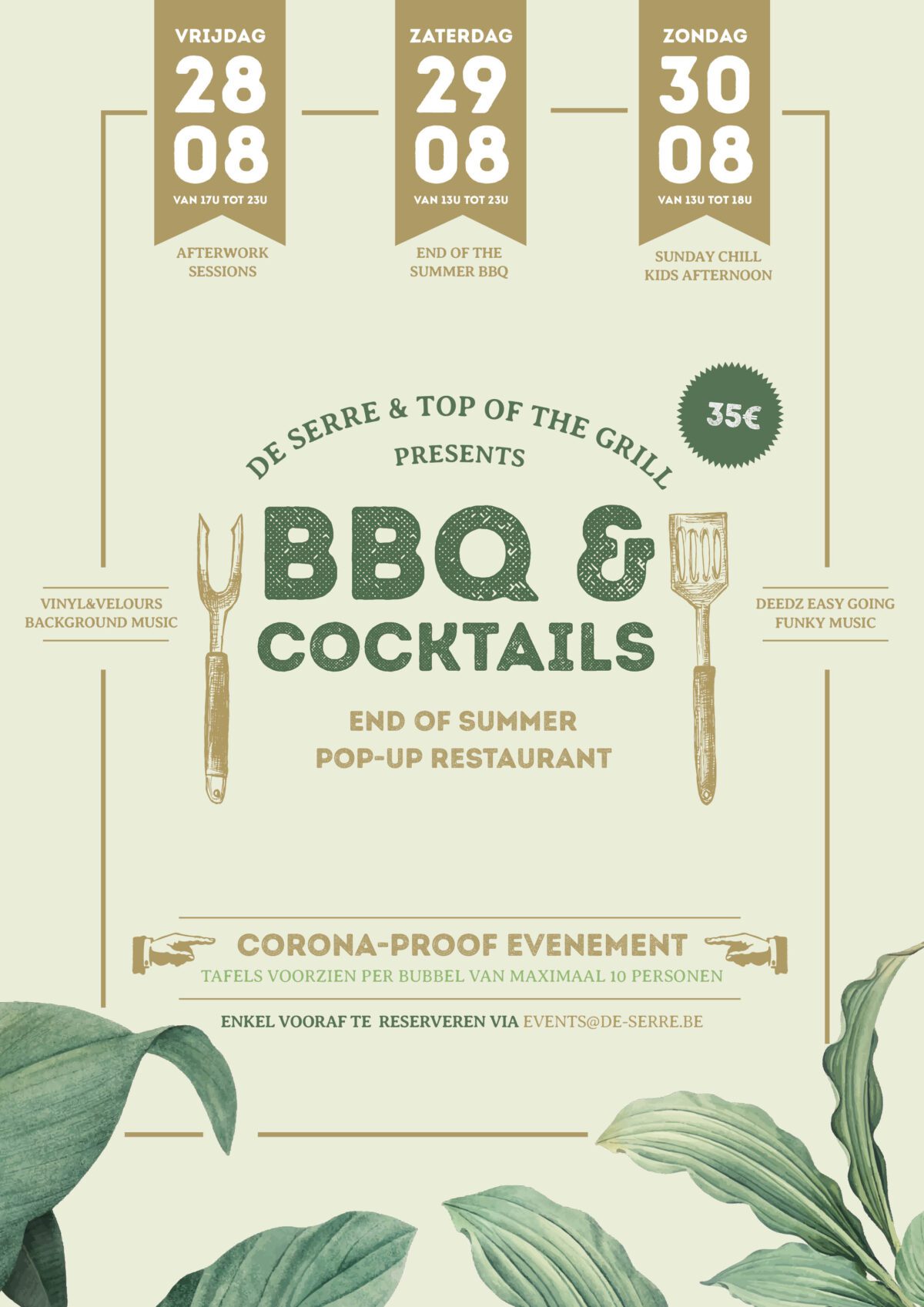 End of Summer BBQ, Pop-Up Resto by de Serre